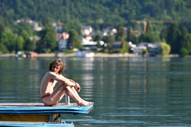 badestring am see